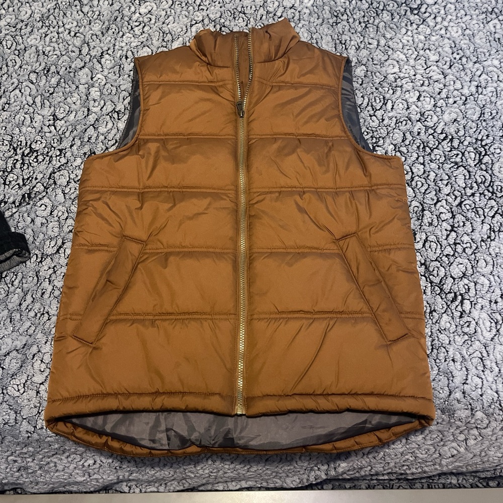 Weatherproof Men's Tan Puffer Vest